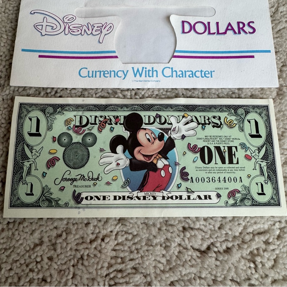 Disney 2000 $1 Dollar with Mickey Mouse